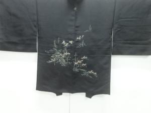 枝花模様一つ紋絵羽織